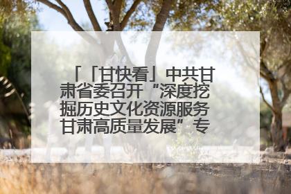「甘快看」中共甘肃省委召开“深度挖掘历史文化资源服务甘肃高质量发展”专题协商座谈会 胡昌升主持并讲话