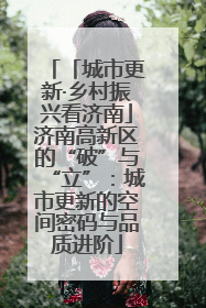 「城市更新·乡村振兴看济南」济南高新区的“破”与“立”：城市更新的空间密码与品质进阶