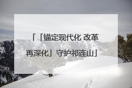 「锚定现代化 改革再深化」守护祁连山