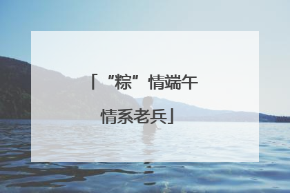 “粽”情端午 情系老兵