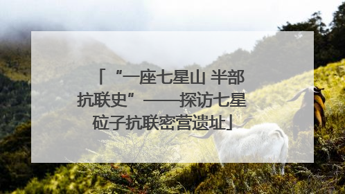 “一座七星山 半部抗联史”——探访七星砬子抗联密营遗址
