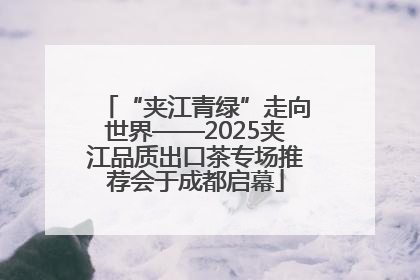 “夹江青绿”走向世界——2025夹江品质出口茶专场推荐会于成都启幕