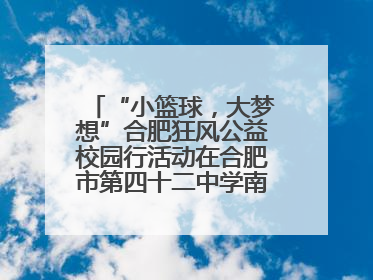 “小篮球，大梦想”合肥狂风公益校园行活动在合肥市第四十二中学南城分校圆满落幕