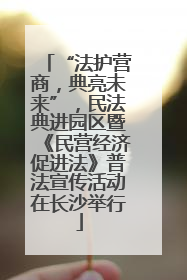 “法护营商，典亮未来”，民法典进园区暨《民营经济促进法》普法宣传活动在长沙举行