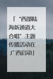 “西部陆海新通道大合唱”主题传播活动在广西启动