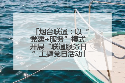 烟台联通：以“党建+服务”模式开展“联通服务日”主题党日活动