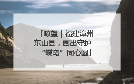 瞭望｜福建漳州东山县，画出守护“蝶岛”同心圆