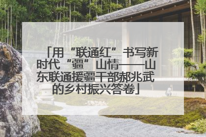 用“联通红”书写新时代“疆”山情——山东联通援疆干部郝兆武的乡村振兴答卷