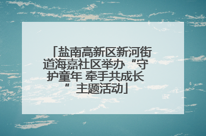 盐南高新区新河街道海嘉社区举办“守护童年 牵手共成长”主题活动