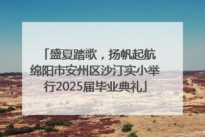 盛夏踏歌，扬帆起航 绵阳市安州区沙汀实小举行2025届毕业典礼