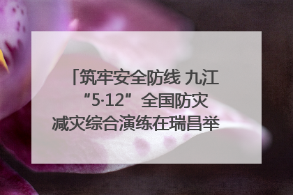 筑牢安全防线 九江“5·12”全国防灾减灾综合演练在瑞昌举行（组图｜视频）