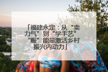 福建永定：从“卖力气”到“学手艺”“赈”能量激活乡村振兴内动力