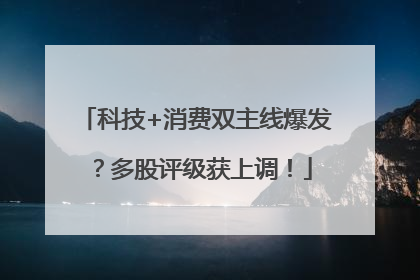 科技+消费双主线爆发？多股评级获上调！