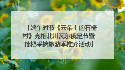 端午时节《云朵上的石椅村》亮相北川瓦尔俄足节暨枇杷采摘旅游季推介活动