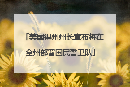 美国得州州长宣布将在全州部署国民警卫队