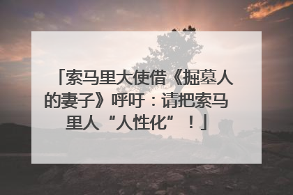 索马里大使借《掘墓人的妻子》呼吁：请把索马里人“人性化”！