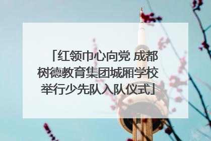 红领巾心向党 成都树德教育集团城厢学校举行少先队入队仪式