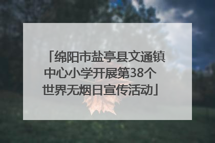 绵阳市盐亭县文通镇中心小学开展第38个世界无烟日宣传活动