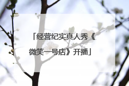经营纪实真人秀《微笑一号店》开播