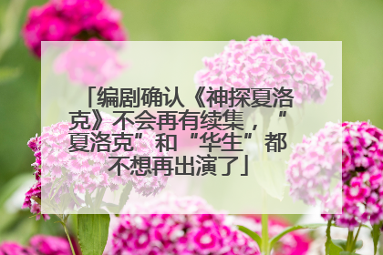 编剧确认《神探夏洛克》不会再有续集，“夏洛克”和“华生”都不想再出演了