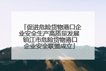 促进危险货物港口企业安全生产高质量发展 镇江市危险货物港口企业安全联盟成立