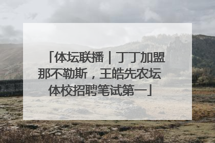 体坛联播｜丁丁加盟那不勒斯，王皓先农坛体校招聘笔试第一