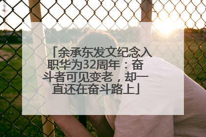 余承东发文纪念入职华为32周年：奋斗者可见变老，却一直还在奋斗路上