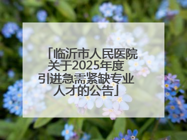 临沂市人民医院关于2025年度引进急需紧缺专业人才的公告
