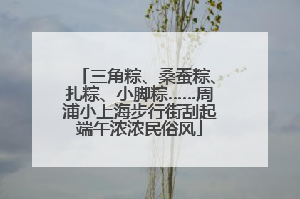 三角粽、桑蚕粽、扎粽、小脚粽……周浦小上海步行街刮起端午浓浓民俗风