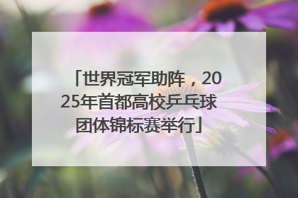 世界冠军助阵，2025年首都高校乒乓球团体锦标赛举行