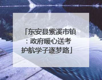 东安县紫溪市镇：政府暖心送考 护航学子逐梦路