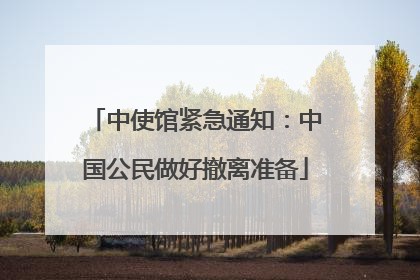 中使馆紧急通知：中国公民做好撤离准备