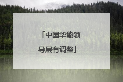 中国华能领导层有调整