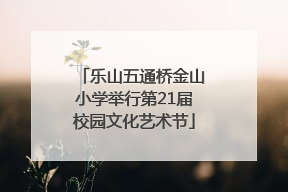 乐山五通桥金山小学举行第21届校园文化艺术节