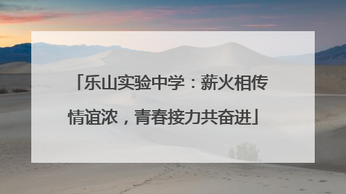 乐山实验中学：薪火相传情谊浓，青春接力共奋进