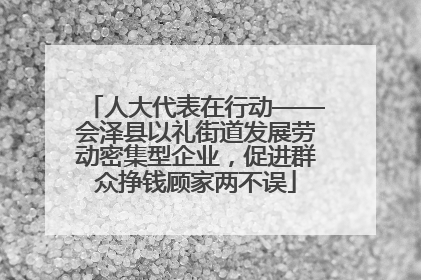 人大代表在行动——会泽县以礼街道发展劳动密集型企业，促进群众挣钱顾家两不误