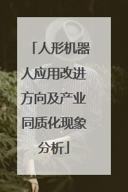 人形机器人应用改进方向及产业同质化现象分析