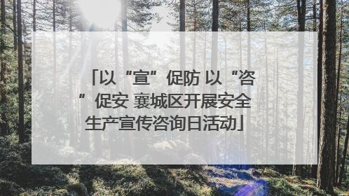 以“宣”促防 以“咨”促安 襄城区开展安全生产宣传咨询日活动