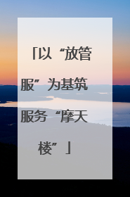 以“放管服”为基筑服务“摩天楼”