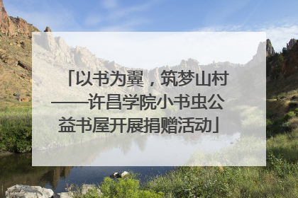 以书为翼，筑梦山村——许昌学院小书虫公益书屋开展捐赠活动
