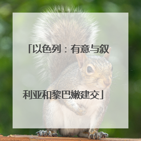 以色列：有意与叙利亚和黎巴嫩建交