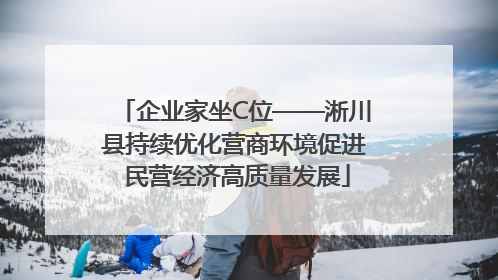 企业家坐C位——淅川县持续优化营商环境促进 民营经济高质量发展