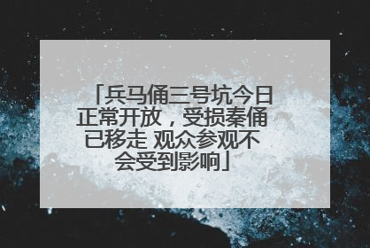 兵马俑三号坑今日正常开放，受损秦俑已移走 观众参观不会受到影响