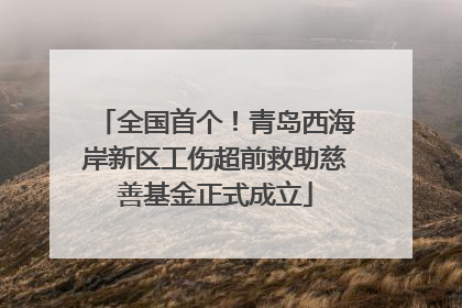 全国首个！青岛西海岸新区工伤超前救助慈善基金正式成立