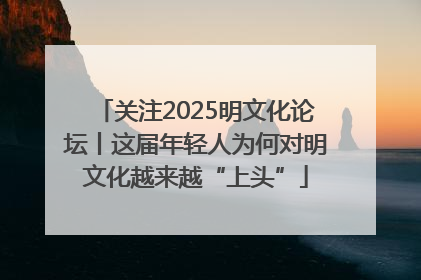 关注2025明文化论坛丨这届年轻人为何对明文化越来越“上头”