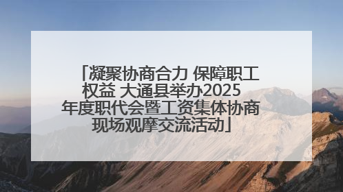 凝聚协商合力 保障职工权益 大通县举办2025年度职代会暨工资集体协商现场观摩交流活动