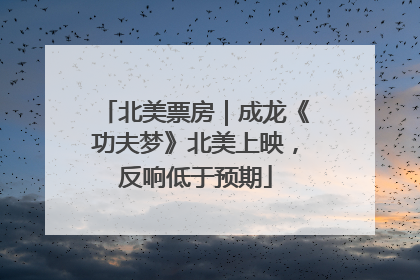 北美票房｜成龙《功夫梦》北美上映，反响低于预期