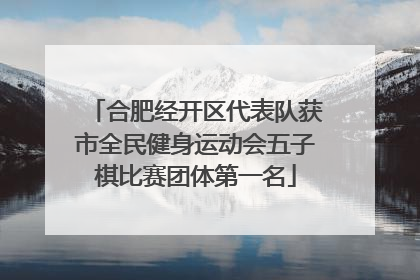 合肥经开区代表队获市全民健身运动会五子棋比赛团体第一名