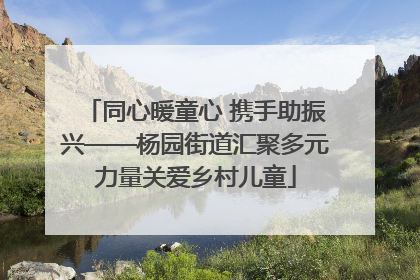 同心暖童心 携手助振兴——杨园街道汇聚多元力量关爱乡村儿童