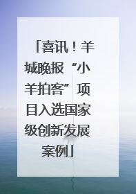 喜讯！羊城晚报“小羊拍客”项目入选国家级创新发展案例
